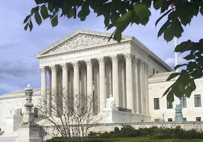 A entrada do tribunal, em Washington, em abril.