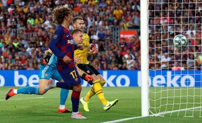 Griezmann, en el duelo ante el Arsenal.