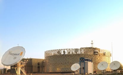 Centro de control de Hispasat en Arganda del Rey.