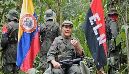 Miembros de la guerrilla del ELN, el pasado abril. 