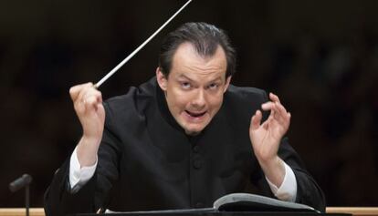 El director Andris Nelsons, candidato a director de la Filarmónica de Berlín.