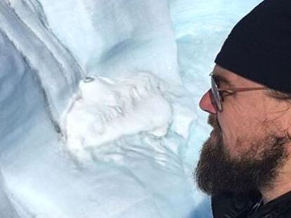 Imagen del actor en un glaciar en el Ártico publicada en su Instagram
