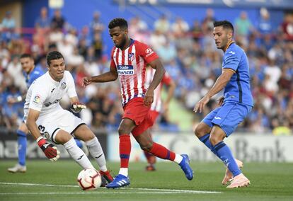 Thomas Lemar marca el segundo gol del Atlético de Madrid al Getafe.