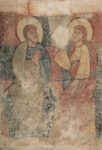 Apóstoles de Pentecostes, de Bellaire de'Empordà. Tercer cuarto del siglo XII. Fresco traspasado a tela.