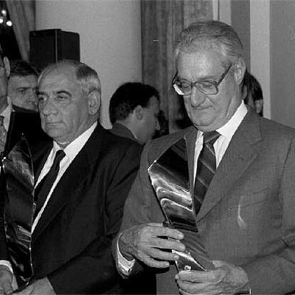 I. Álvarez (El Corte Inglés) y C. Romitti (Fiat), en una imagen de archivo.