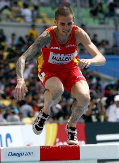 Mullera, en los mundiales de atletismo de Daegu (Corea del Sur), en 2011