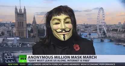 Entrevista a un líder de Anonymous en RT.