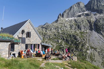 Refugio Ventosa i Calvel, junto al Estany Negre, en el parque nacional de Aigüestortes (Lleida).