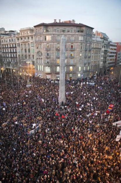 Manifestació feminista del  8-M de fa dos anys.