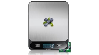 Vista de la báscula de cocina digital con descuento en Amazon.