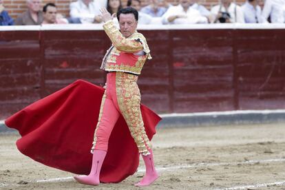 Jose Ortega Cano se despide de los ruedos durante la feria taurina de San Sebastian de los Reyes el pasado mes de agosto.