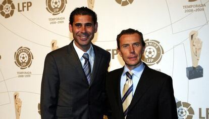 Fernando Hierro y Emilio Butragueño. 