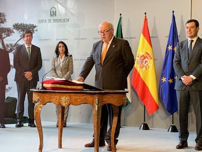 Toma de posesión del nuevo consejero de Salud y Familias de la Junta andaluza, Jesús Aguirre.