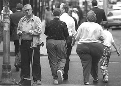 Una persona obesa camina por Washington, en una imagen de archivo.