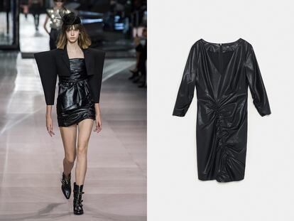 MINIVESTIDO DE PIEL

Con este vestido todo depende de los accesorios: muy rock en Celine o en Zara (29,95€).