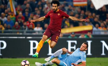 Mohamed Salah, en un Roma-Lazio.