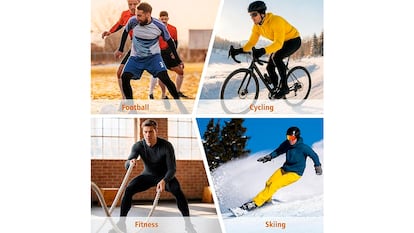 Pantalones térmicos sobre fondo blanco.