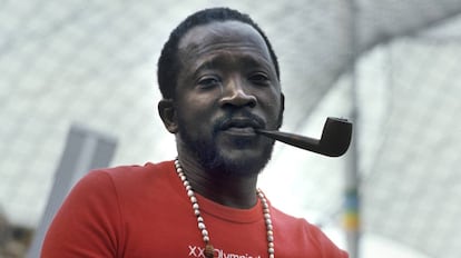 El cineasta Ousmane Sembene, durante el rodaje de la película de los XX Juegos Olímpicos en Múnich.