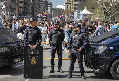 Valencia has been on high alert for terrorism attacks throughout the fiestas.