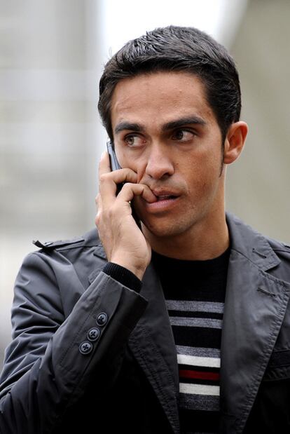 Alberto Contador, en Oviedo en octubre pasado.