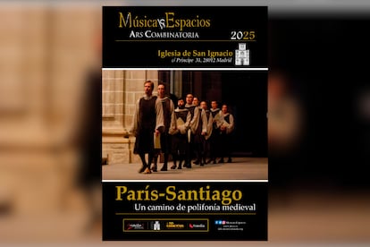 Cartel promocional del concierto 'París - Santiago'.