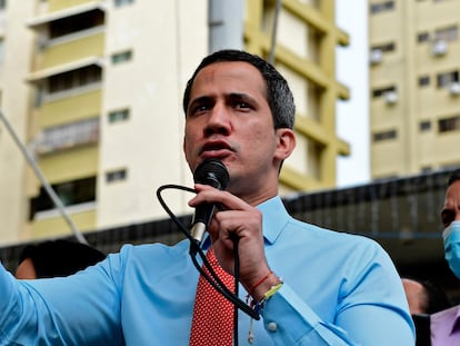 Juan Guaidó nesta segunda-feira em Caracas.