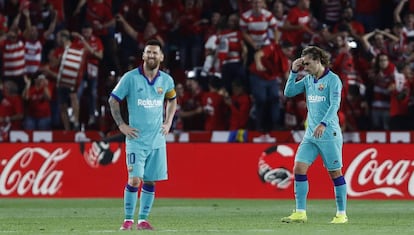 Messi y Griezmann, en Granada.