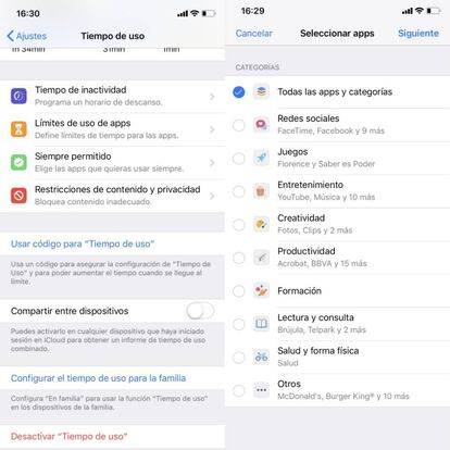 Limitar el uso a las apps es bien sencillo desde iOS.