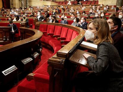 Sesión plenaria de la Cámara catalana, el mes pasado.