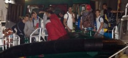 Varios de los 22 inmigrantes rescatados el pasado 1 de agosto.