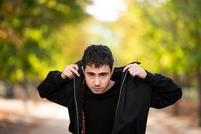 Ander Puig, en el parque del Retiro el 4 de noviembre.