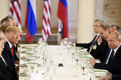 El presidente estadounidense Donald Trump, y su homólogo ruso, Vladimir Putín, durante la cumbre de Helsinki.