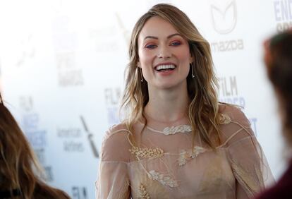 La actriz Olivia Wilde en un acto en Santa Monica, California, el 8 de febrero de 2020. 