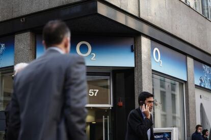 Una tienda de O2 en Londres.