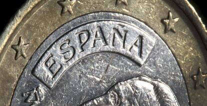 En la imagen, una moneda de euro de España en Duesseldorf, Alemania. EFE/Archivo