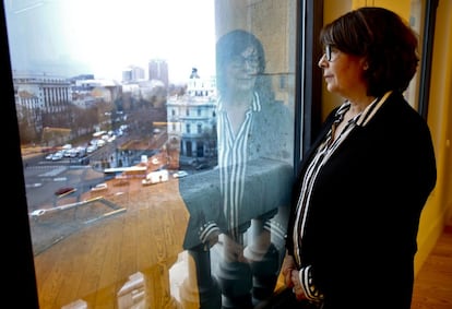 Madrid city environment chief Inés Sabanés in her office in the Palacio de Cibeles.