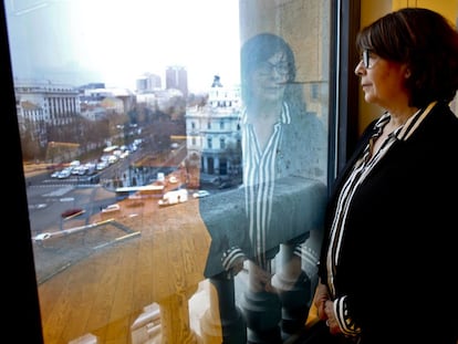 Madrid city environment chief Inés Sabanés in her office in the Palacio de Cibeles.