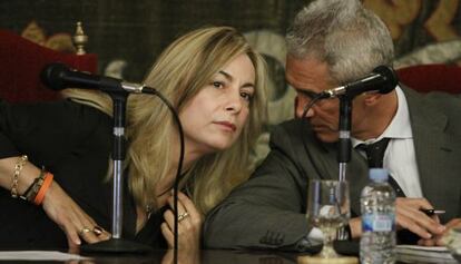 La alcaldesa de Alicante Sonia Castedo durante la celebración de un pleno municipal