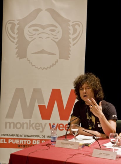 Enrique Bunbury, este martes, durante la presentación del Festival Internacional Monkey Week.