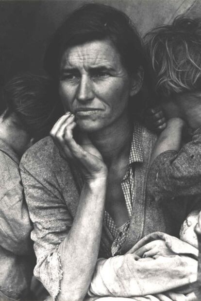 <i>La madre inmigrante,</i> de Dorothea Lang.