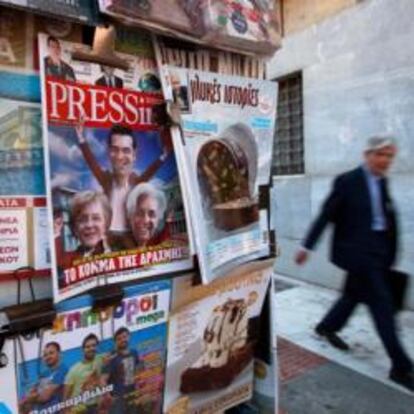 Imagen de un kiosko en Atenas