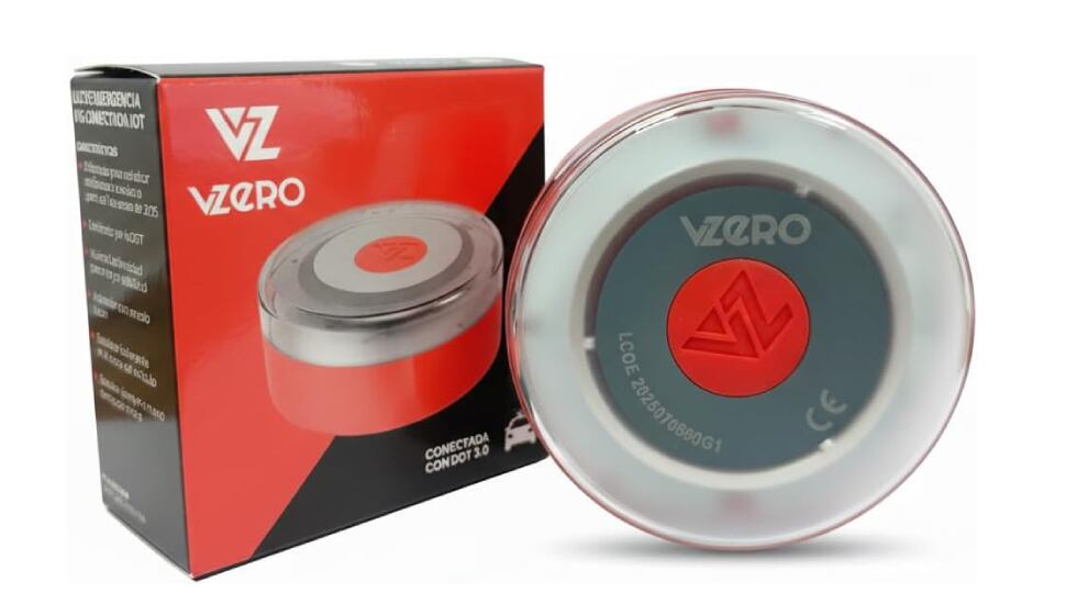 Luz de emergencia V16 de alta potencia lumínica aprobada por la DGT.