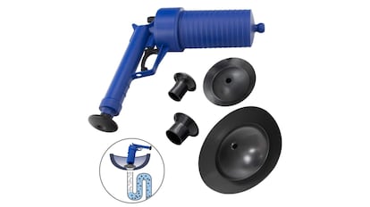 Este modelo de pistola a presión para desatrancar tuberías realiza muy bien el sistema de vacío.