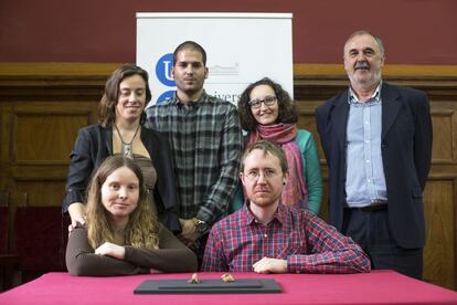 L'equip d'investigació a la Universitat de Barcelona.
