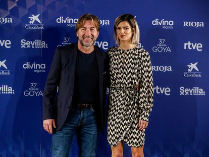 Los actores Clara Lago y Antonio de la Torre, a su llegada al acto para anunciar los detalles de la entrega de los premios Goya en Madrid este miércoles.