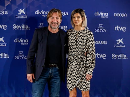 Los actores Clara Lago y Antonio de la Torre, a su llegada al acto para anunciar los detalles de la entrega de los premios Goya en Madrid este miércoles.