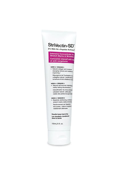 Strivectin-SD no es sólo una crema antiestrías. Su eficacia también antiarrugas la ha convertido en uno de los productos imprescindibles de muchas celebrities.Cuesta 135 euros y se puede adquirir en Sephora y El Corte Inglés.