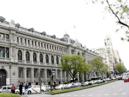 Vista de la fachada del Banco de Espa&ntilde;a. 