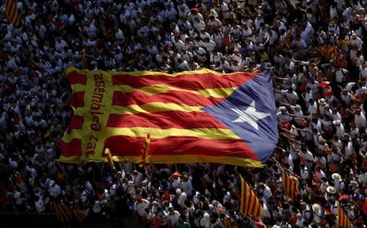 A protest on the Diada, the Catalan National Day.