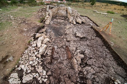 Yacimiento del dolmen de El Perdón, en Reinoso (Burgos).